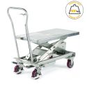 Photo : Table élévatrice hydraulique en inox 500 kg