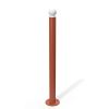 Potelet Haute Visibilité PMR - boule Aspect corten sur platine