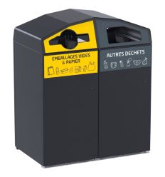 Conteneur de tri sélectif 2 compartiments