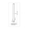 Dimensions Potelet flexible lumineux solaire