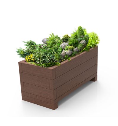 Jardinière en plastique recyclé 1000 x 480 x 480 mm