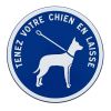 Panneau tenez votre chien en laisse