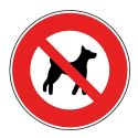 Photo : Panneau interdit aux chiens Modèle 1 - 450 mm - Classe 1 (T1)