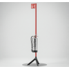 Support extincteur sur pied rouge - Haut