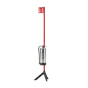 Photo : Support extincteur sur pied Noir - Bas : 1002 mm - Accroche pontet