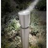 Potelet à mémoire de forme lumineux solaire 1 gorge LED Blanche
