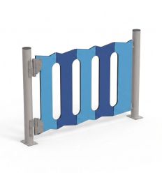 Portillon aire de jeux en plastique recyclé sur platine