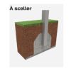 Encrage à sceller pour Clôture en plastique recyclé