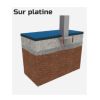 Fixation sur platine pour Portillon aire de jeux en plastique recyclé