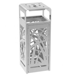 Poubelle Extérieur Design en Inox avec cendrier