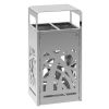 Poubelle Tri Sélectif Extérieure Design en Inox 2 flux sans stickers