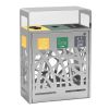 Poubelle Tri Sélectif Extérieure Design en Inox 3 flux avec stickers