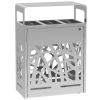 Poubelle Tri Sélectif Extérieure Design en Inox 3 flux sans stickers