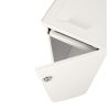 Poubelle blanche 60 L avec porte ouverte