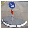 Ilot de circulation en caoutchouc