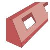 Bordure de circulation élastique haute rouge