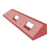 Bordure de circulation élastique plate rouge