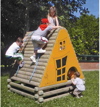 Cabane pour aire de jeu normée en bois Magique