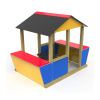 Cabane aire de jeu en bois et PEHD Auberge