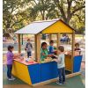 Cabane aire de jeu en bois et PEHD Auberge pour parc public