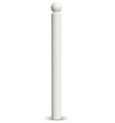 Potelet boule à mémoire de forme Blanc pur RAL 9010