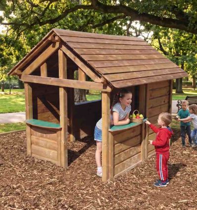 Cabane sécurisée pour aire de jeu en bois Traditionnelle
