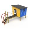 Cabane d'aire de jeu en bois et PEHD Pêcheur pour espaces publics