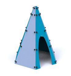Cabane aire de jeu en polyethylene et acier Tipi