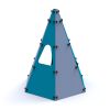 Cabane aire de jeu en polyethylene et acier Tipi
