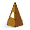 Cabane aire de jeu en polyethylene et acier Tipi