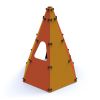Cabane aire de jeu en polyethylene et acier Tipi