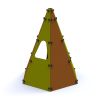 Cabane aire de jeu en polyethylene et acier Tipi