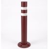 Potelet flexible en totalité Rouge brun RAL 3011 avec platine