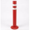 Potelet flexible en totalité Rouge RAL 3020 avec platine
