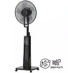 Ventilateur brumisateur professionnel sur pied