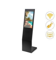 Totem numérique en L intérieur face démonstration 24 pouces