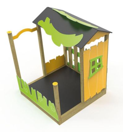 Cabane aire de jeu en bois et PEHD Mississipi