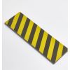 Mousse de protection murale adhésive jaune et noir - 80 x 25 x 2,5 cm