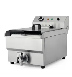 Friteuse électrique professionnelle 10 litres avec robinet de vidange