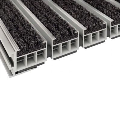 Tapis d'accueil intérieur PMR antidérapant Gris Anthracite