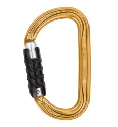 Mousqueton en D triact petzl doré et noir