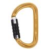 Mousqueton en D triact petzl doré et noir