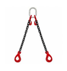 Élingue 2 brins crochet verrouillage automatique + crochet raccourcisseur
