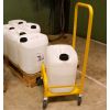 Chariot porte-bidons en acier jaune