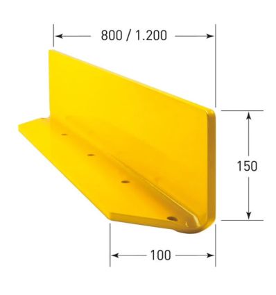 Dimensions de la bordure de protection cornière industrielle