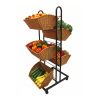 Présentoir de fruits et légumes mobile 5 corbeilles