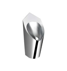 urinoir d'angle inox brillant