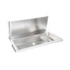 Lave mains wc collectif avec protection murale