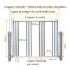 Façade stabulation cheval 3 places - dimensions