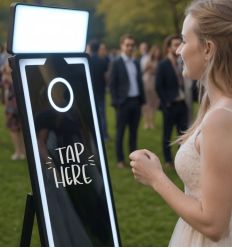 Mise en situation du miroir photobooth lors d'un événement